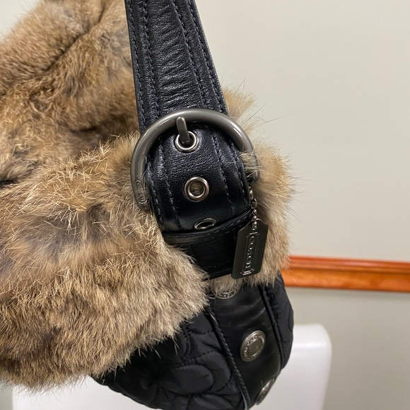 Coach Soho Fur Ski Bag - 9443. - Picture 9 of 9